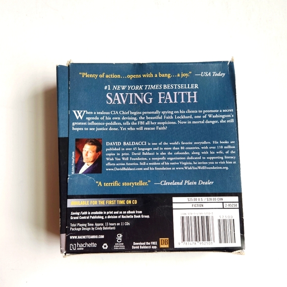1999 David Baldacci 11 CDs Saving Faith, Unabridged, Read by Michael Kramer - Picture 2 of 8